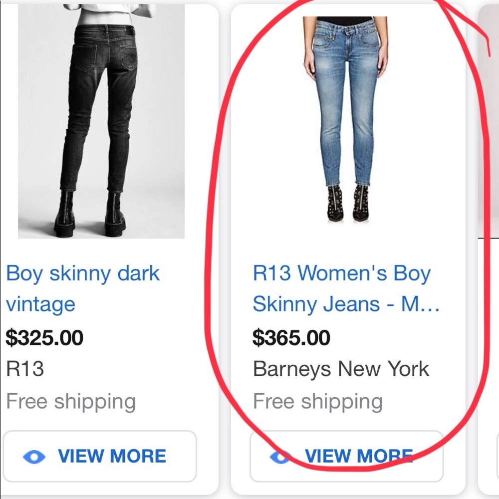 R13 Relaxed Skinny Jeans Made in Italy 🇮🇹